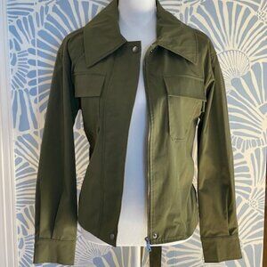 NWOT Aritzia Bagatelle Army Green Tie Waist Jacket Size Small